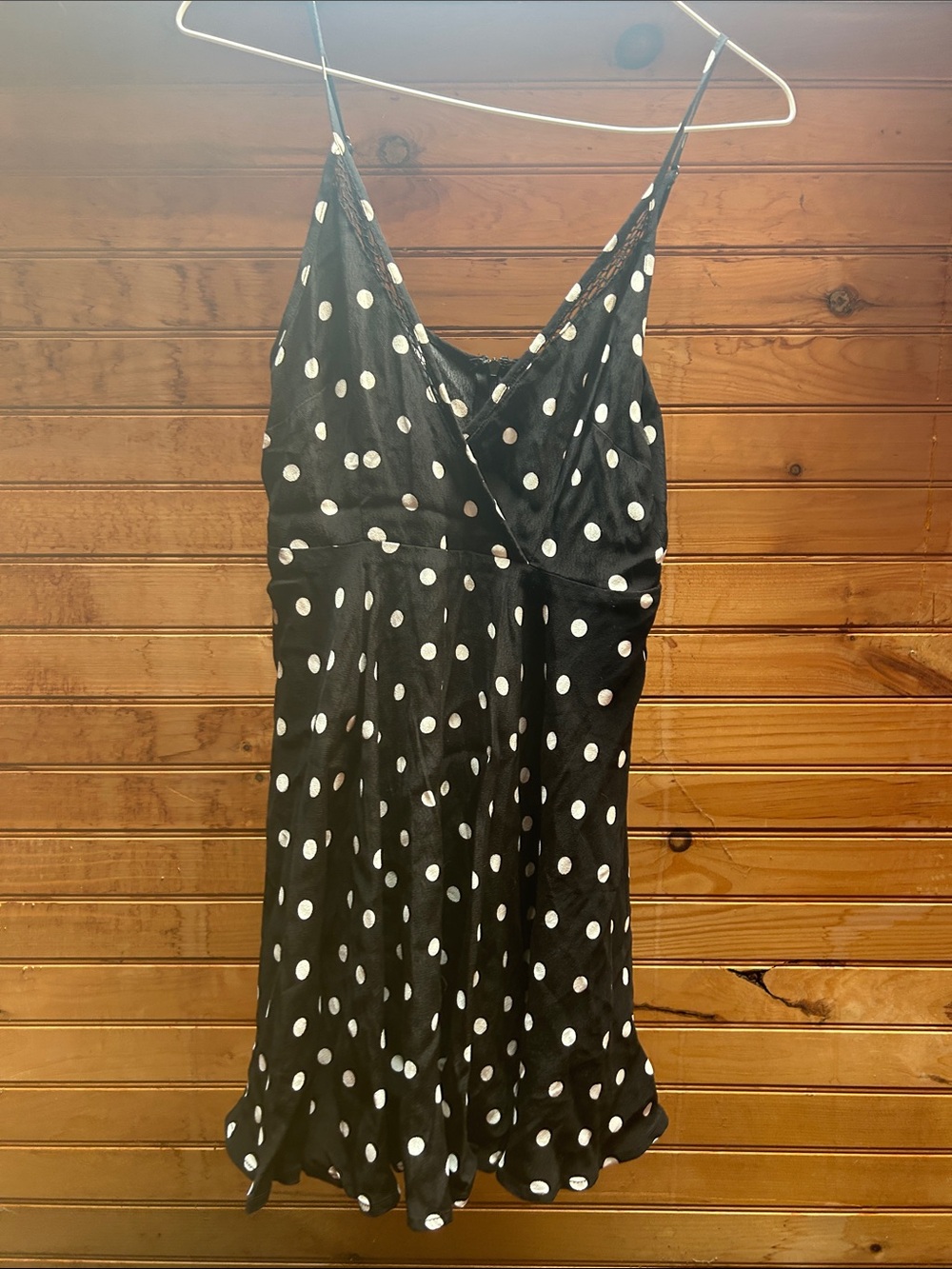 Forever 21 Black Polka Dot Mini Slip Dress